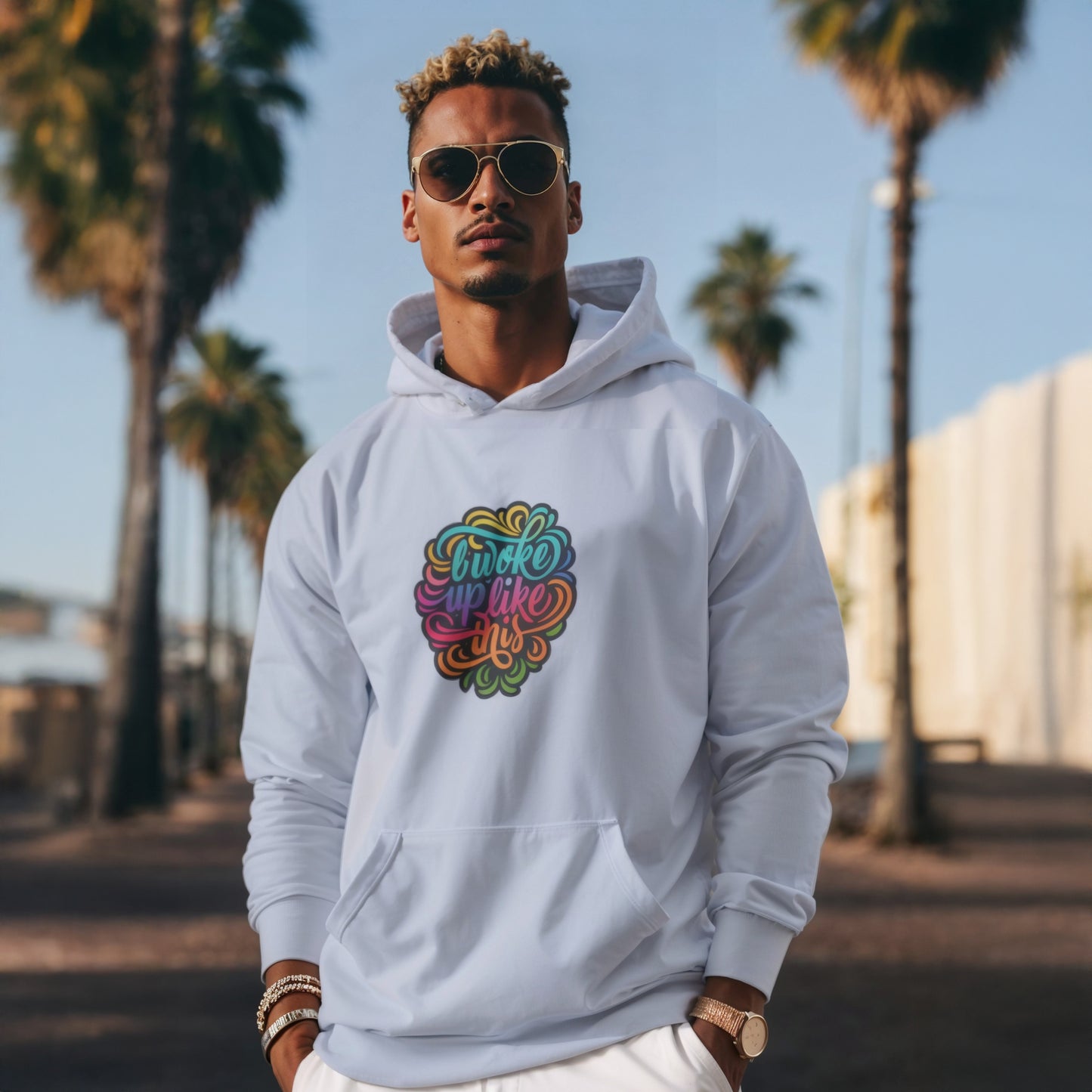 Woke Up Like This Hoodie – Unisex College Casual Wear - LucyKay store