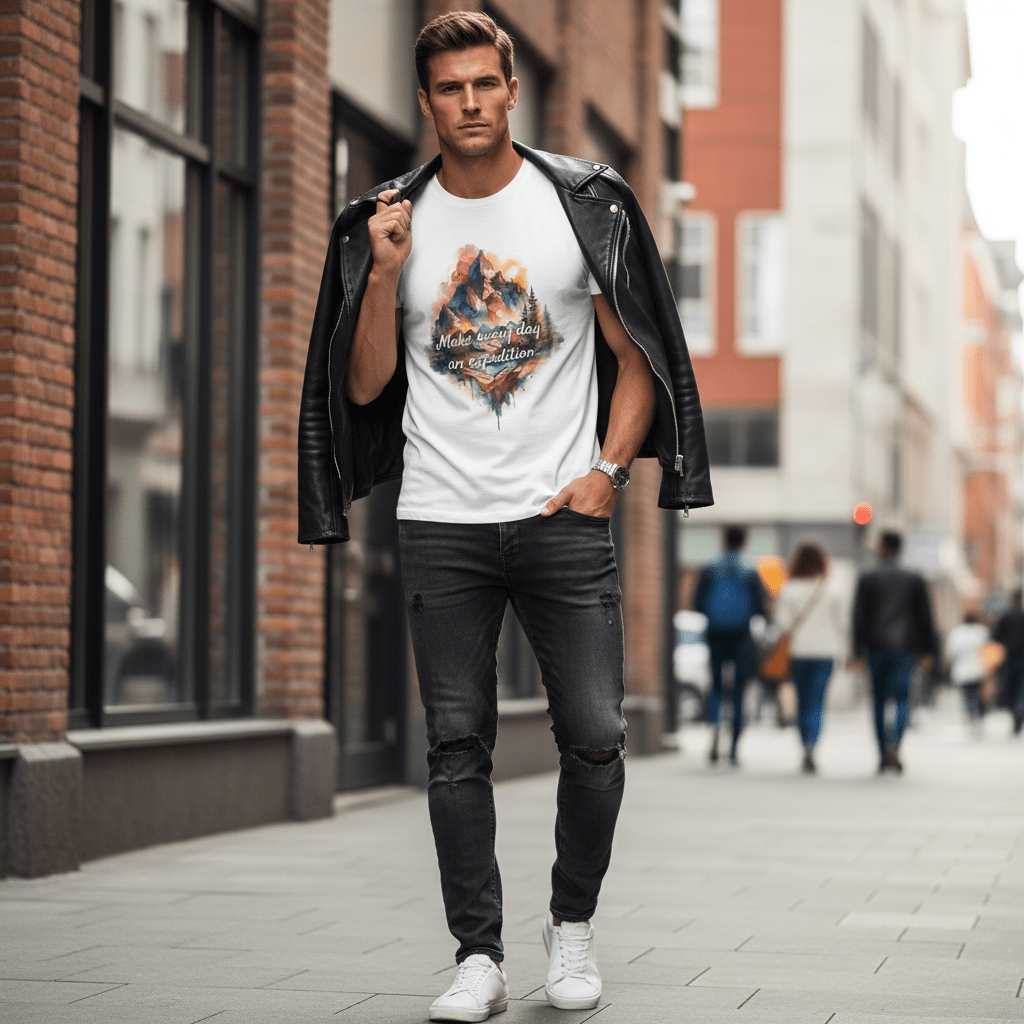 The Expedition Tee | Watercolor Mountain Graphic T-Shirt - LucyKay store
