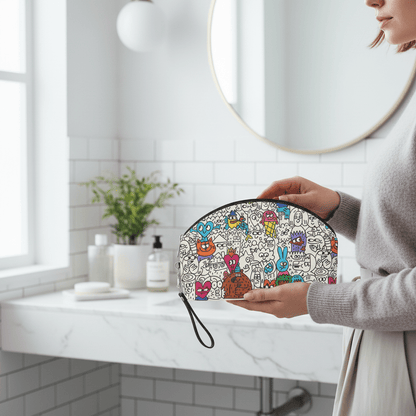 Doodle Art Makeup Pouch | Maximalist Cosmetic Bag - LucyKay store