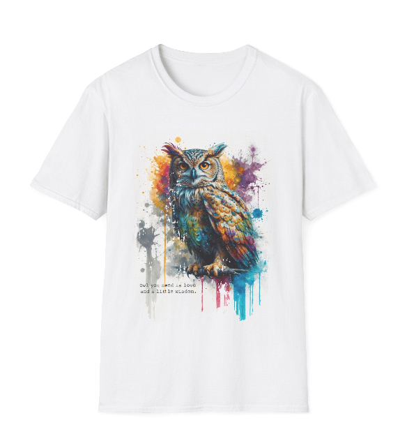 Owl T-Shirt Unisex - Motivational Quote Softstyle Cotton Tee - LucyKay store