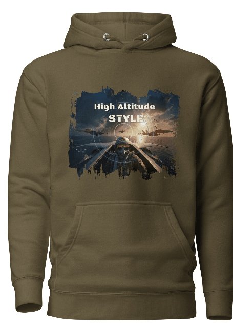 High Altitude Jet Pilot Hoodie - Aviation Graphic Streetwear - LucyKay store