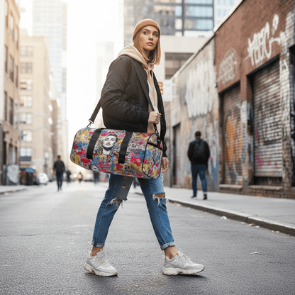 Wild Heart Pop Art Graffiti Travel Duffel Bag | Waterproof Weekender - LucyKay store