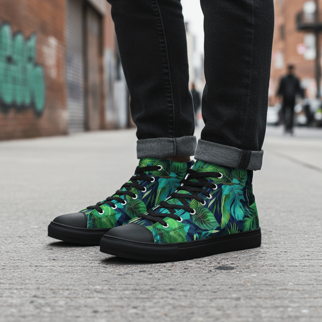 Women’s Lush Jungle Print High - Top Canvas Shoes - LucyKay store