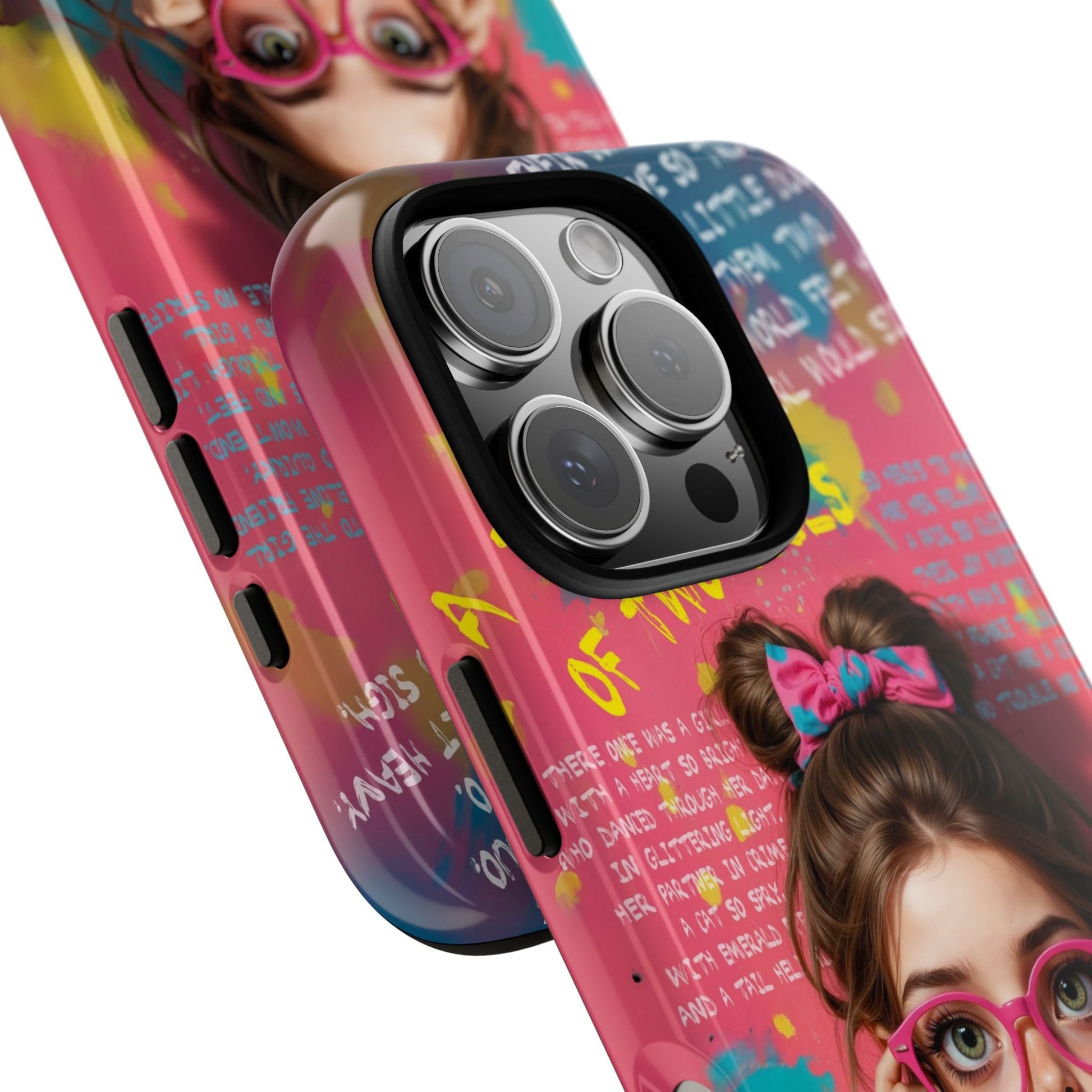 iPhone Cases - Cute Girl and Cat Street Art Style Design - LucyKay store
