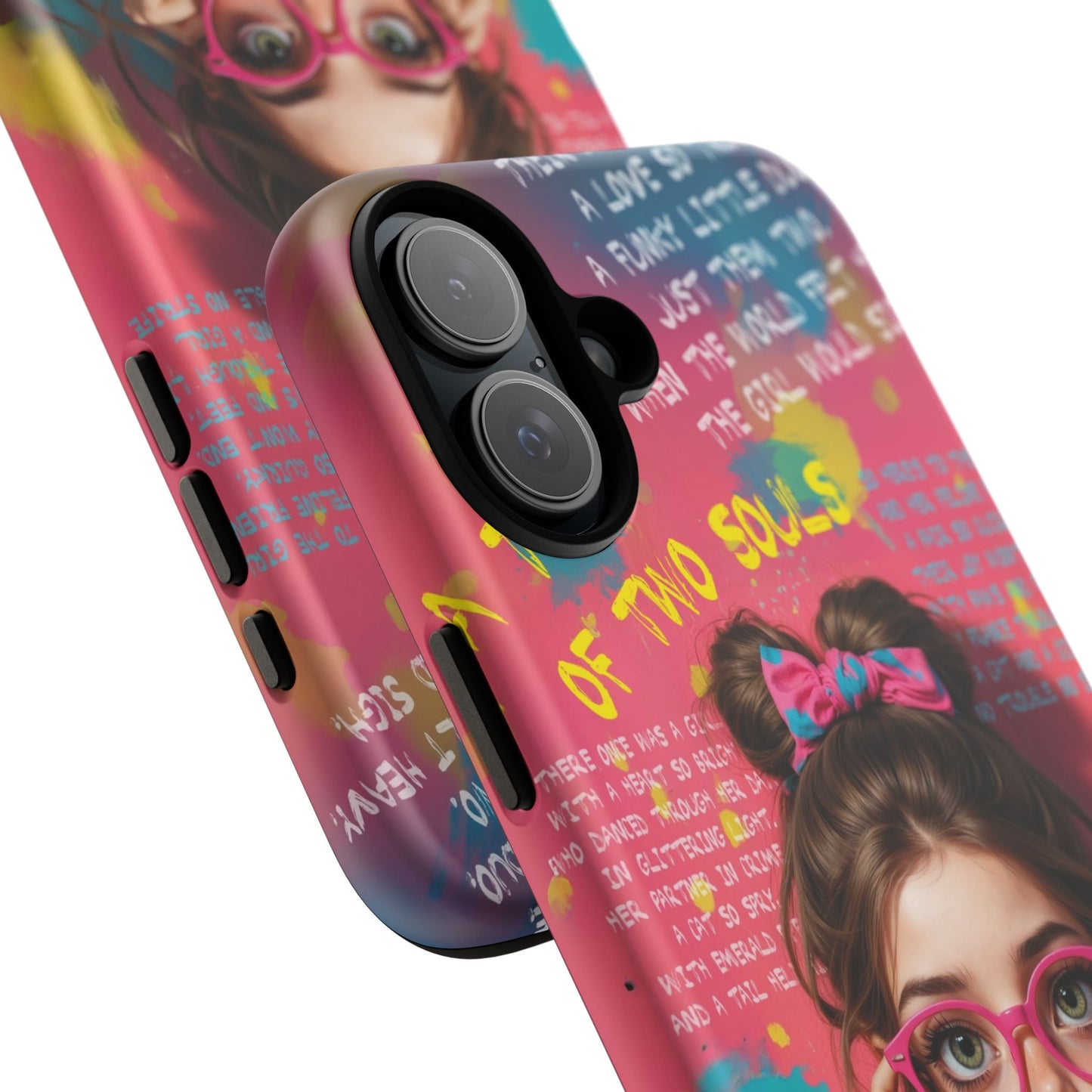 iPhone Cases - Cute Girl and Cat Street Art Style Design - LucyKay store