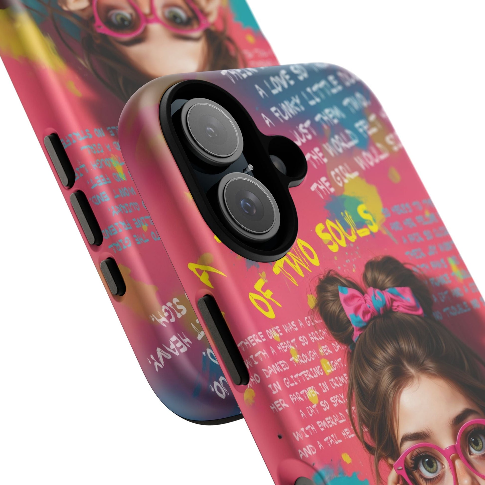iPhone Cases - Cute Girl and Cat Street Art Style Design - LucyKay store