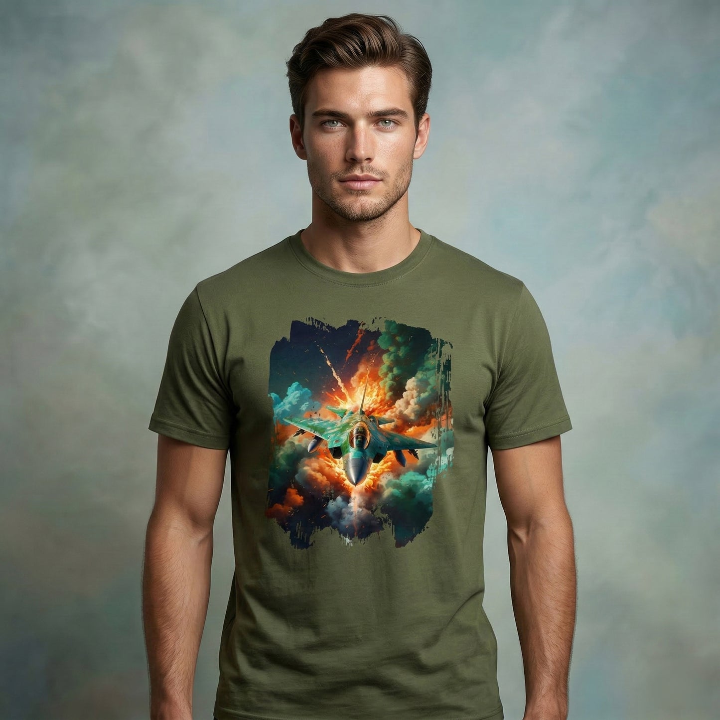 Fighter Jet T-Shirt Unisex - Military Graphic Softstyle Tee - LucyKay store