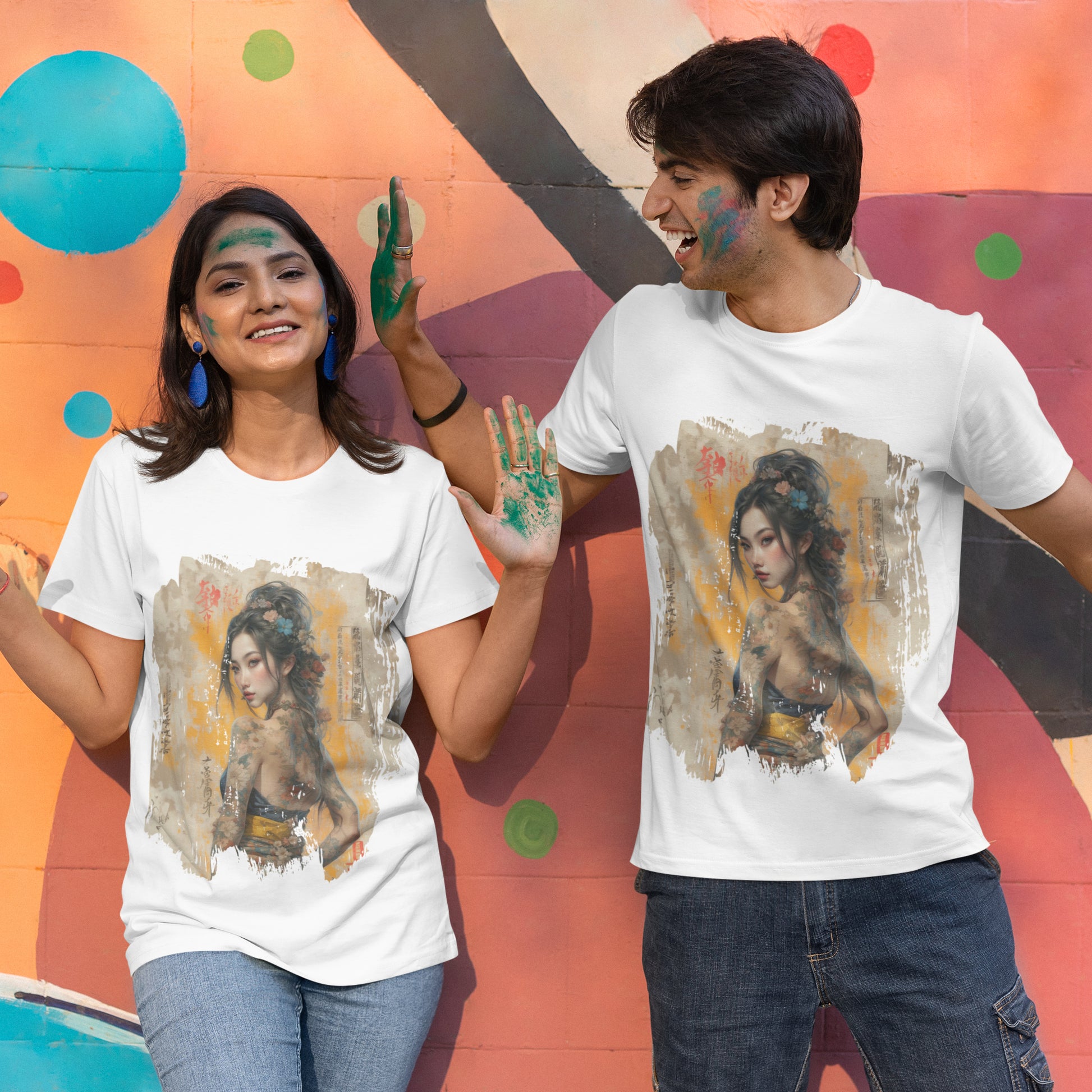 Samurai Bloom T-Shirt - Japanese Art Unisex Cotton Tee - LucyKay store
