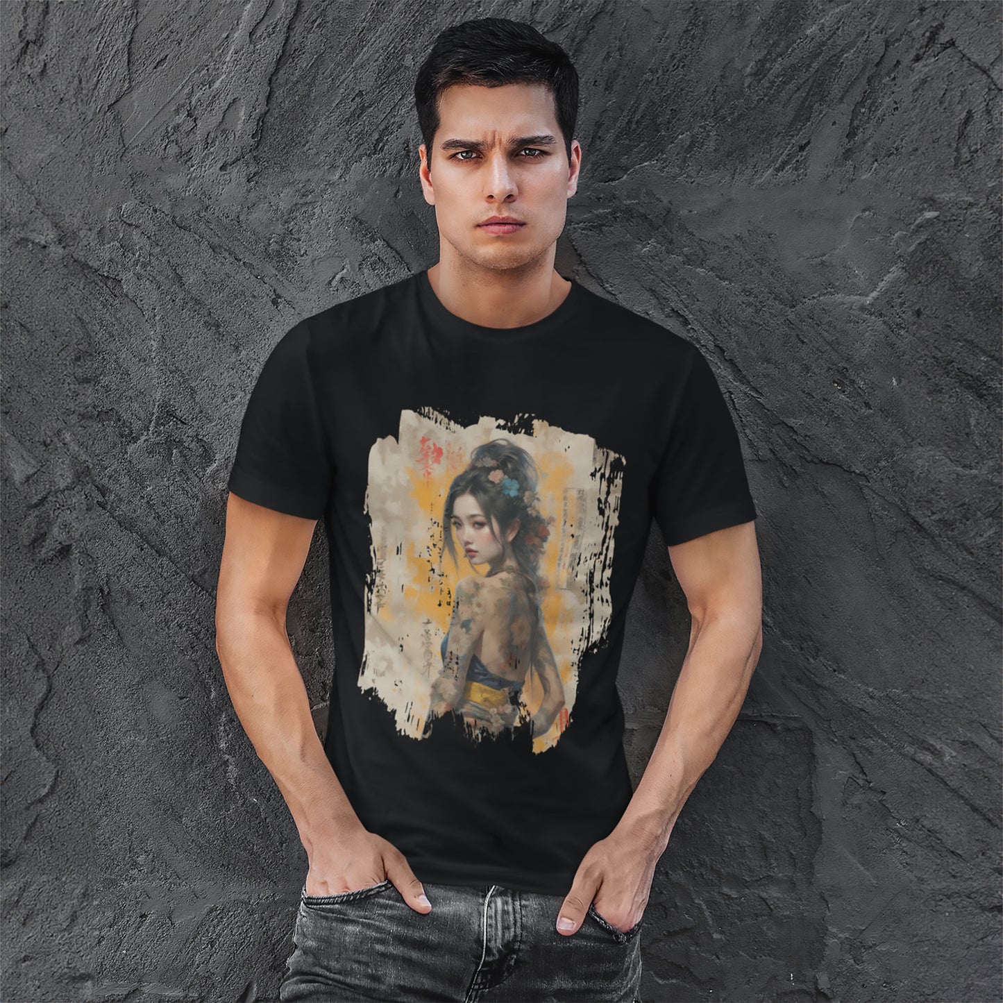 Samurai Bloom T-Shirt - Japanese Art Unisex Cotton Tee - LucyKay store
