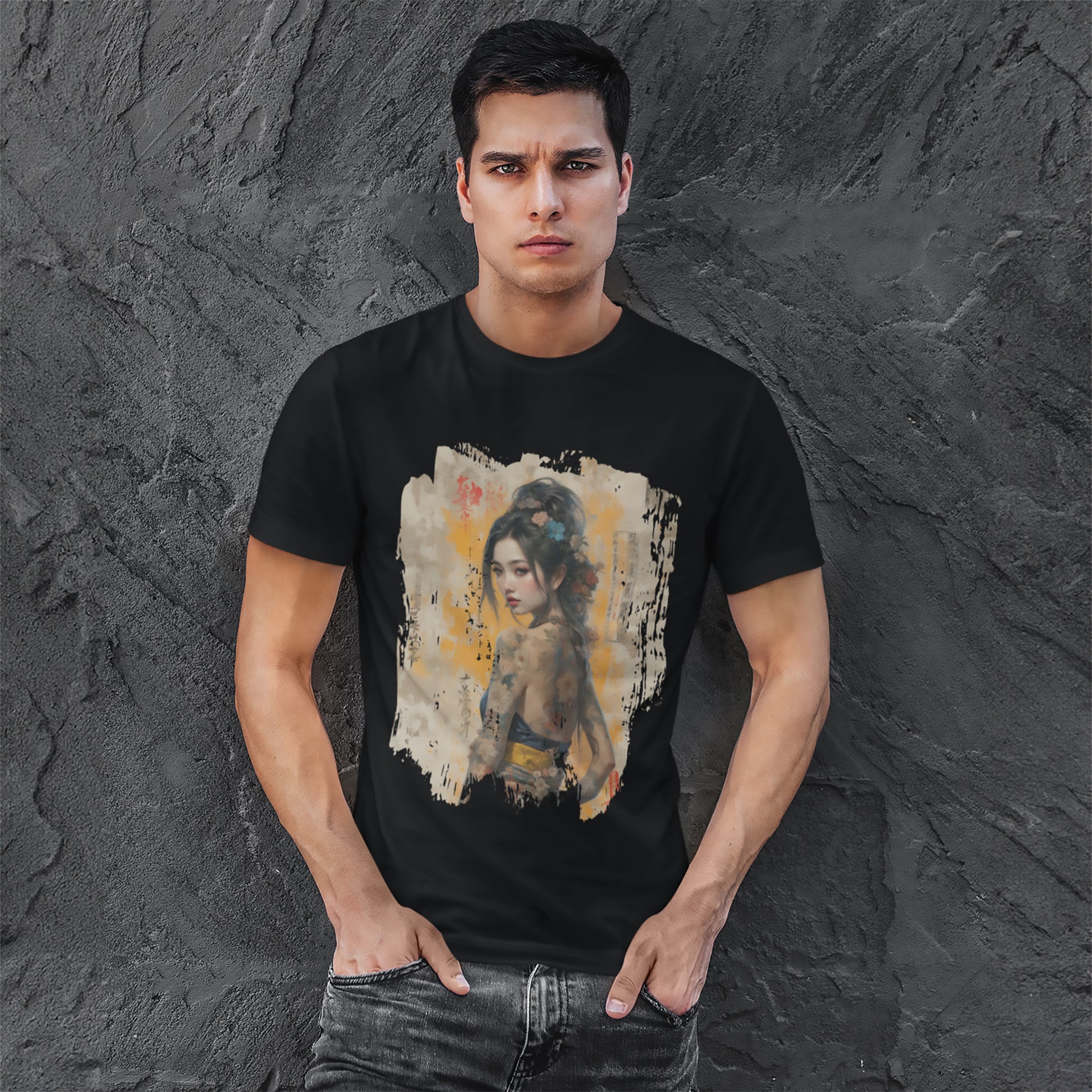 Samurai Bloom T-Shirt - Japanese Art Unisex Cotton Tee - LucyKay store