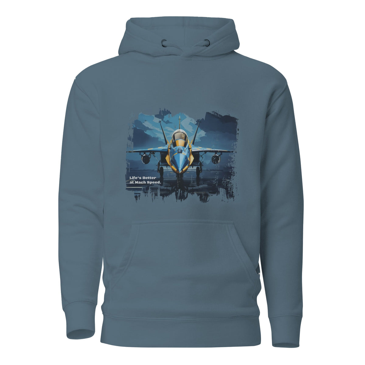 King Hooded Sweatshirt - Jet Plane Runway - LucyKay store