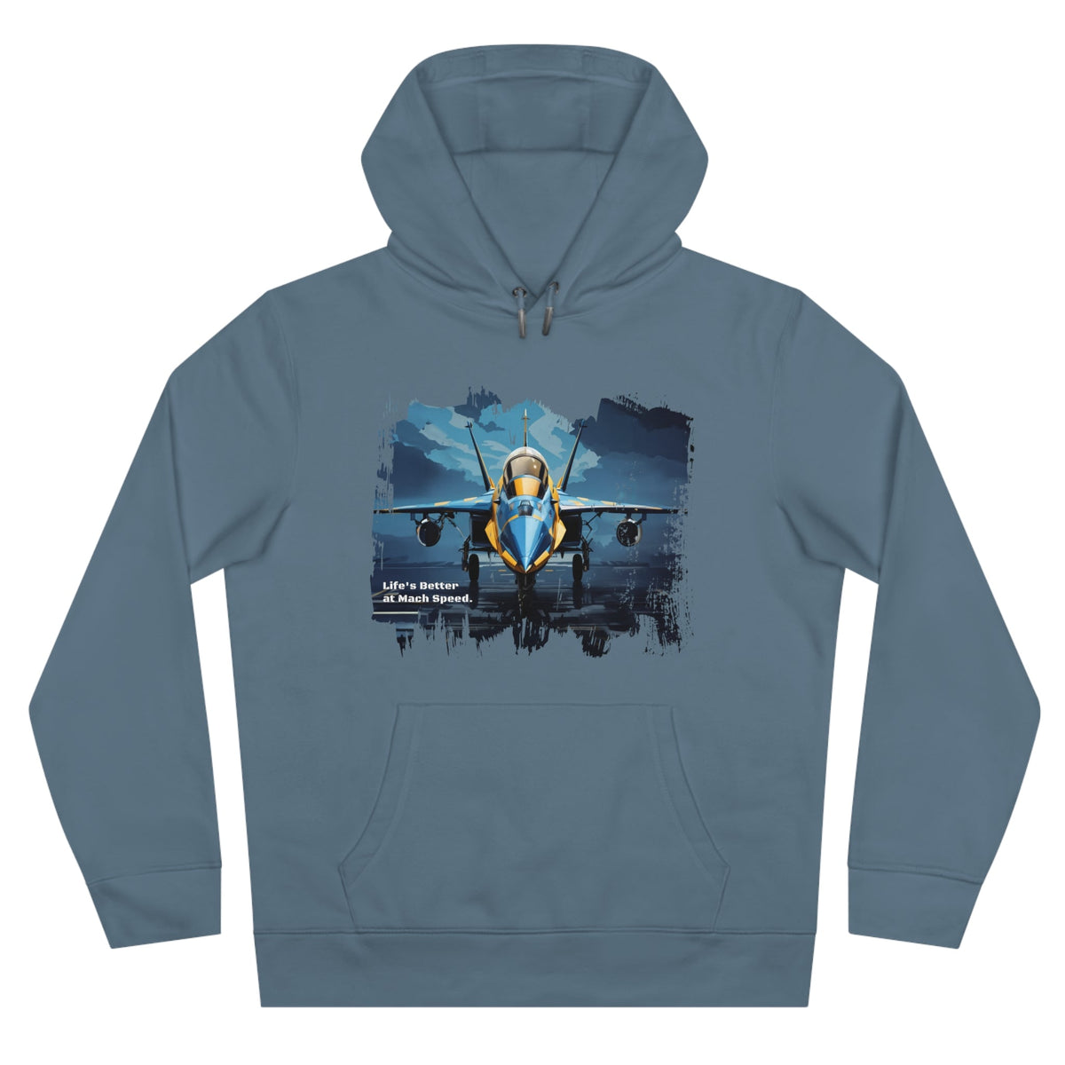 King Hooded Sweatshirt - Jet Plane Runway - LucyKay store