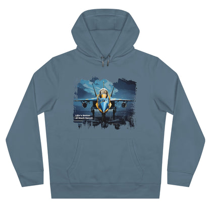 King Hooded Sweatshirt - Jet Plane Runway - LucyKay store
