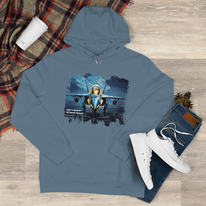 King Hooded Sweatshirt - Jet Plane Runway - LucyKay store