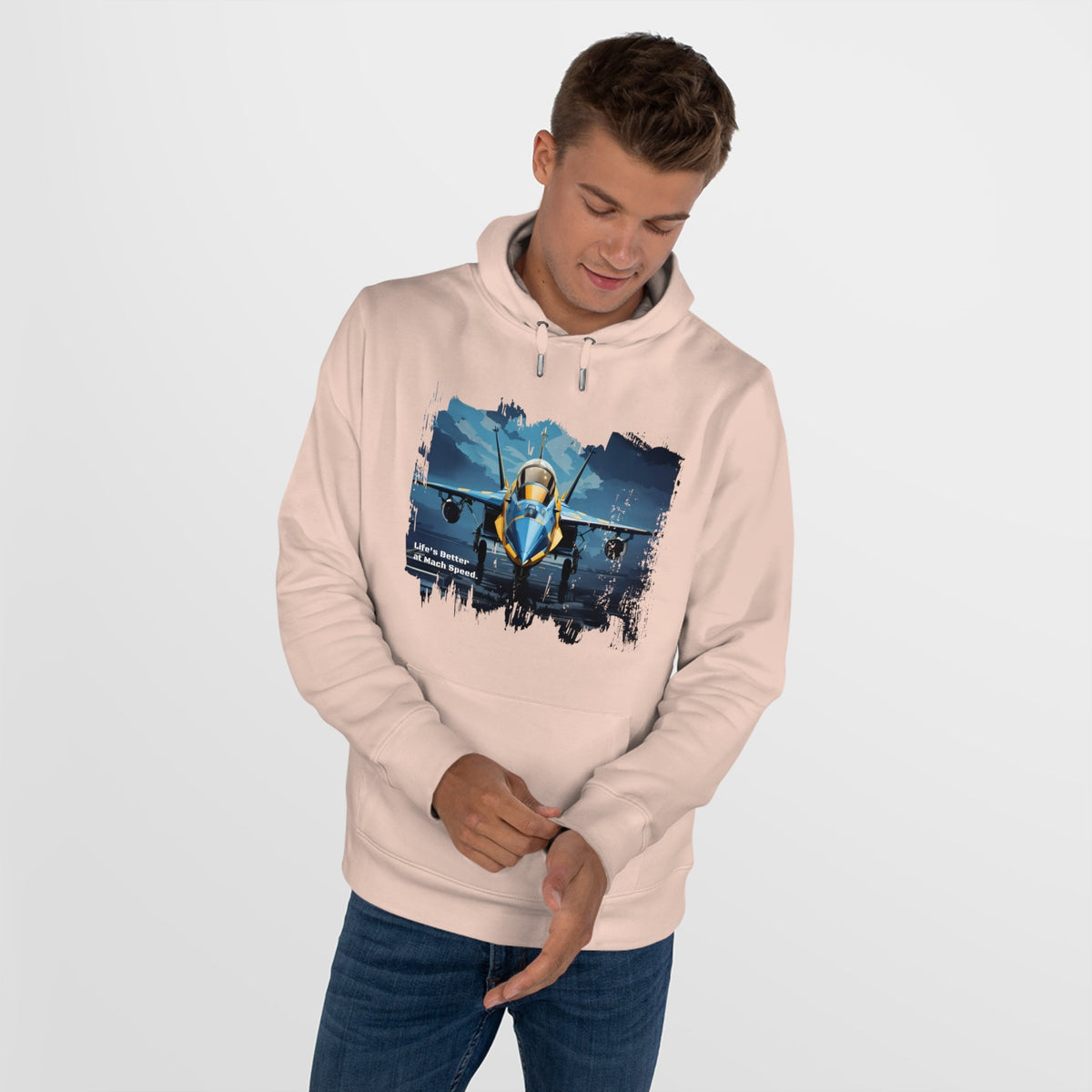 King Hooded Sweatshirt - Jet Plane Runway - LucyKay store