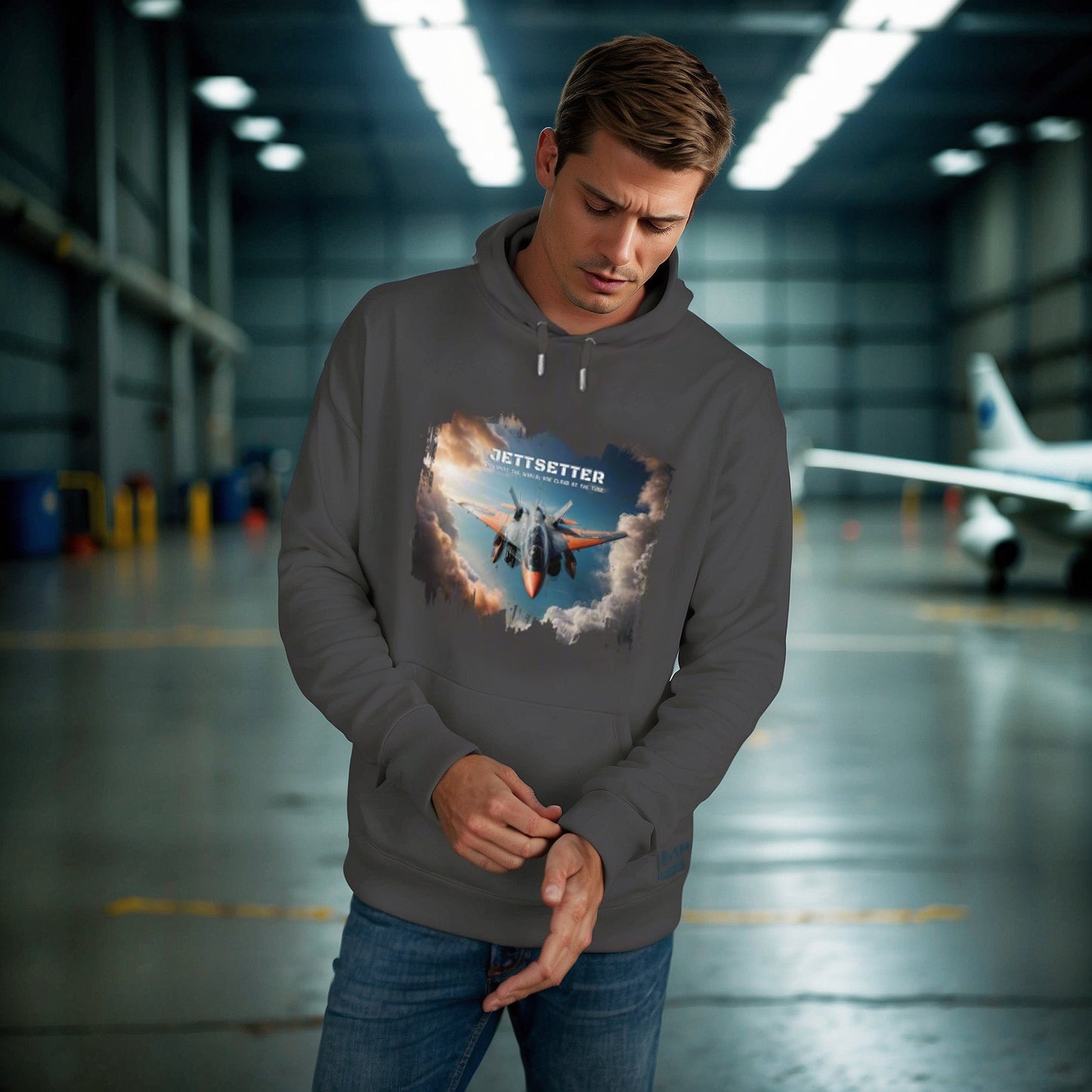 Jetsetter Graphic Hoodie - Premium Cotton Fleece Sweatshirt - LucyKay store
