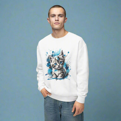 Kitten Watercolor Sweatshirt | Cute Cat Lover Crewneck Gift - LucyKay store