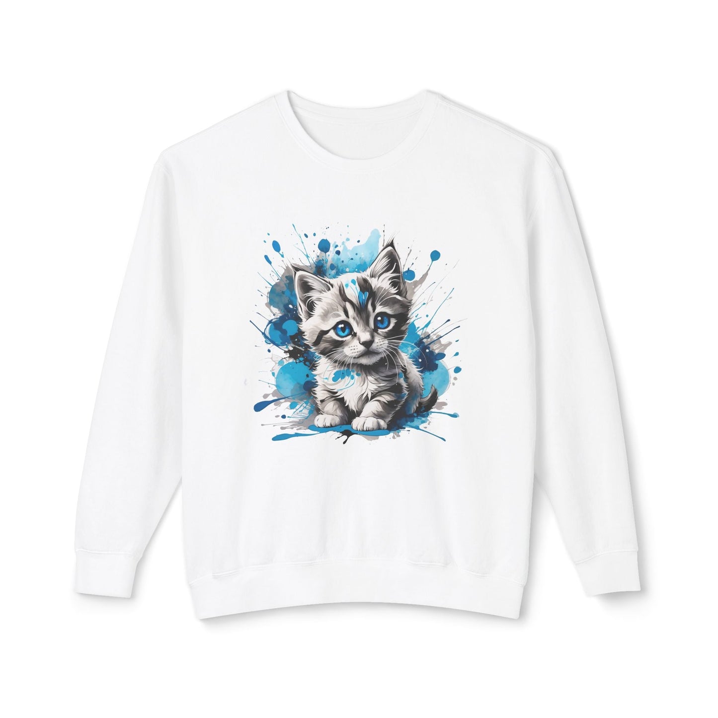 Kitten Watercolor Sweatshirt | Cute Cat Lover Crewneck Gift - LucyKay store