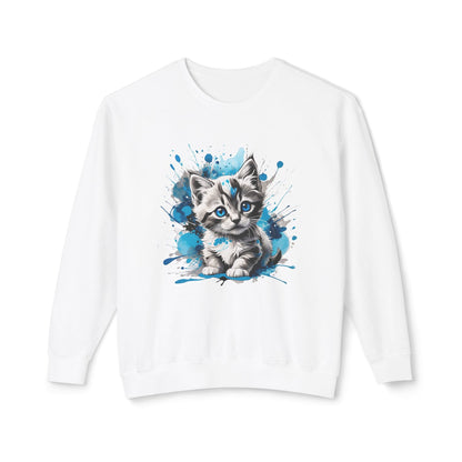 Kitten Watercolor Sweatshirt | Cute Cat Lover Crewneck Gift - LucyKay store