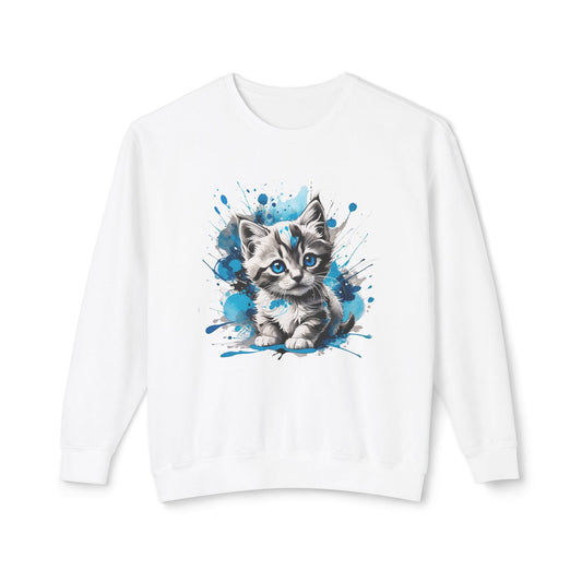 Kitten Watercolor Sweatshirt | Cute Cat Lover Crewneck Gift - LucyKay store