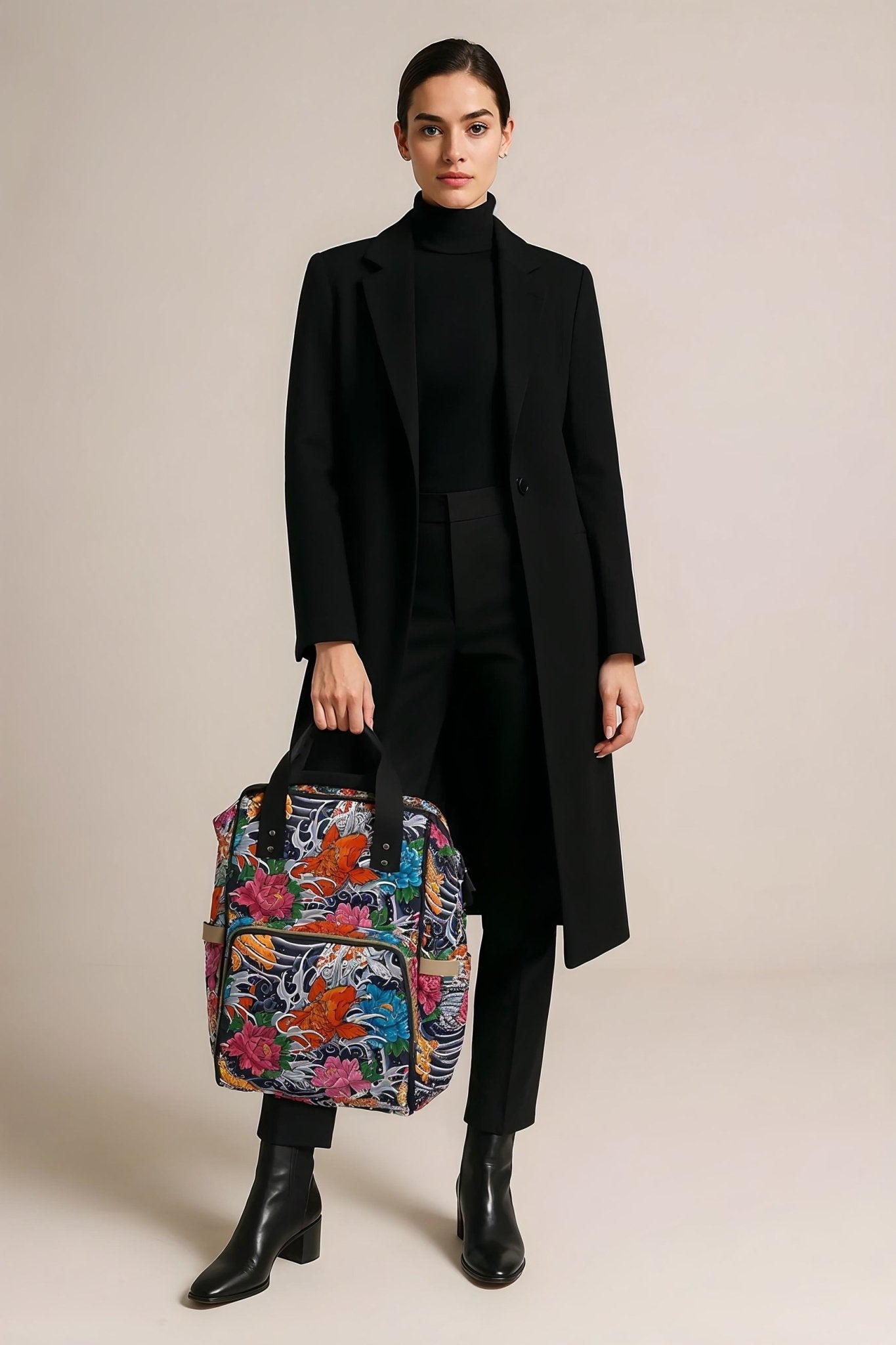 Multifunctional Backpack - Colorful Koi Fish Pattern - LucyKay store