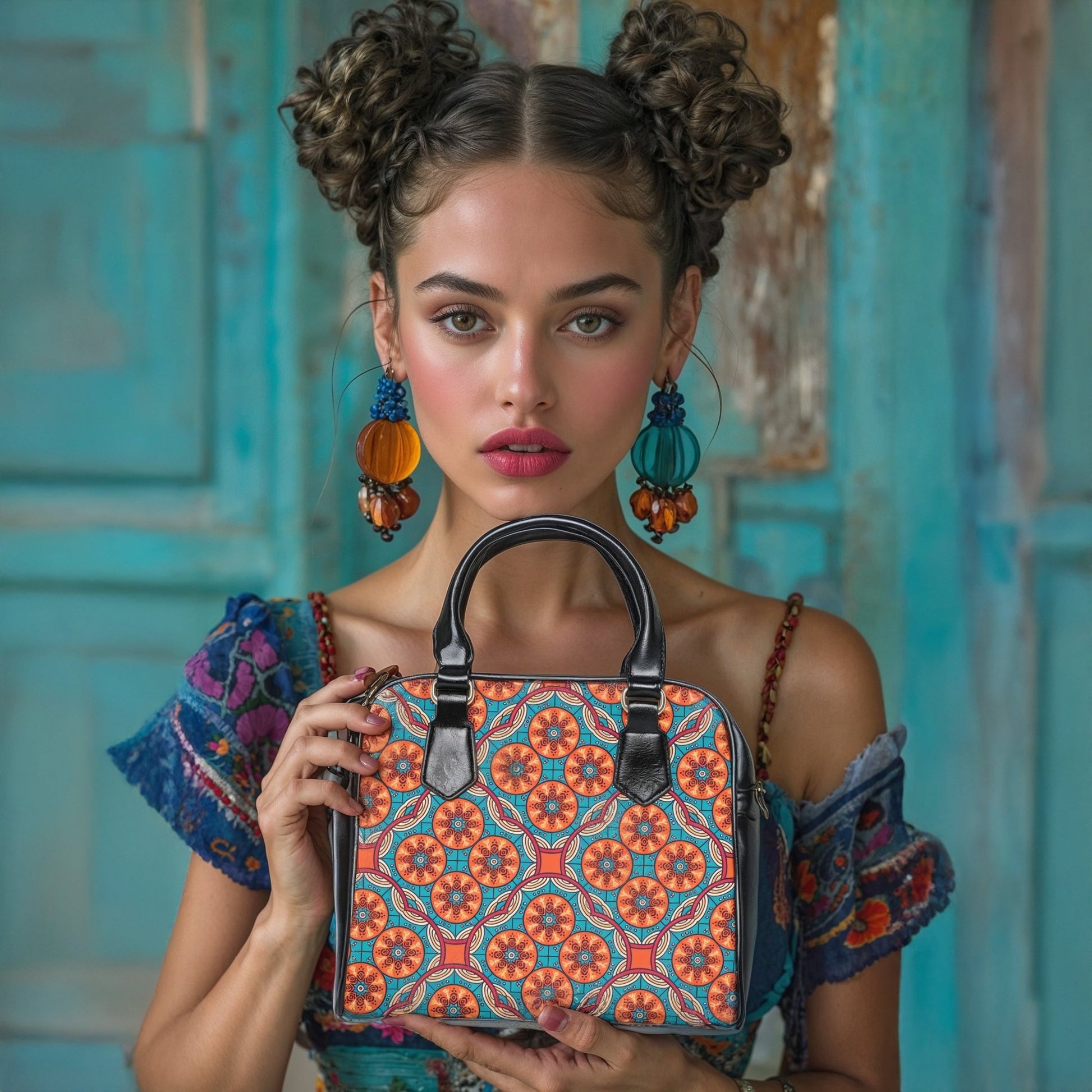 Vibrant Patterned Small Shoulder Handbag - LucyKay store