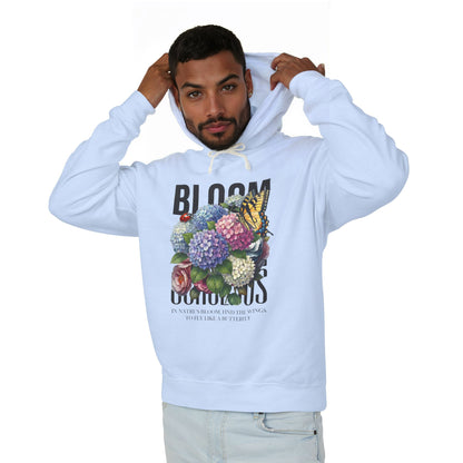 Floral Hoodie Women - Hydrangea Butterfly Lightweight Pullover - LucyKay store
