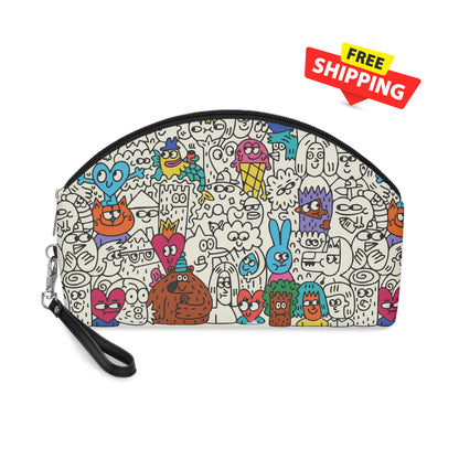 Doodle Art Makeup Pouch | Maximalist Cosmetic Bag - LucyKay store