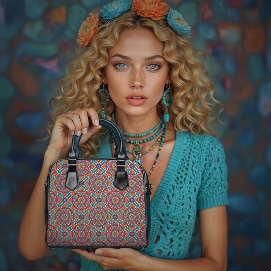 Shoulder Handbag - Timeless Elegance Oriental Pattern - LucyKay store