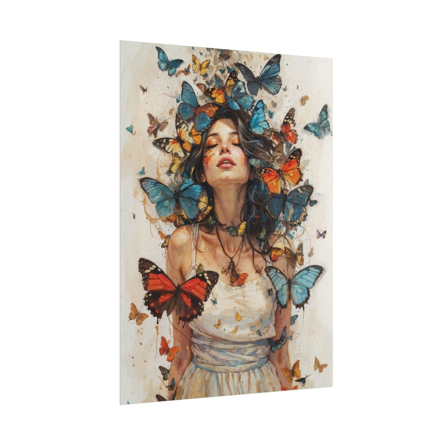 Butterfly Watercolor Poster - Matte Textured Wall Art - LucyKay store