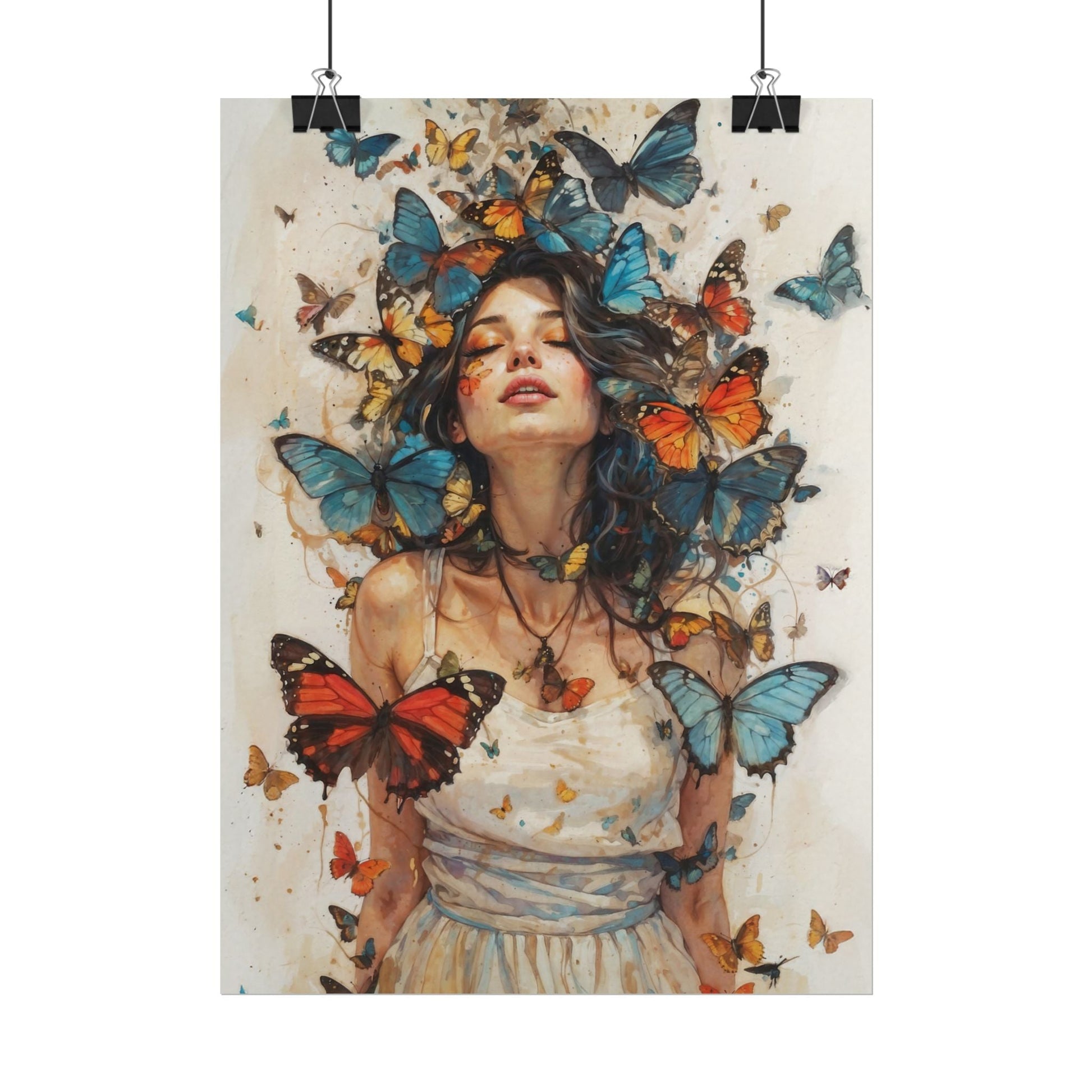 Butterfly Watercolor Poster - Matte Textured Wall Art - LucyKay store