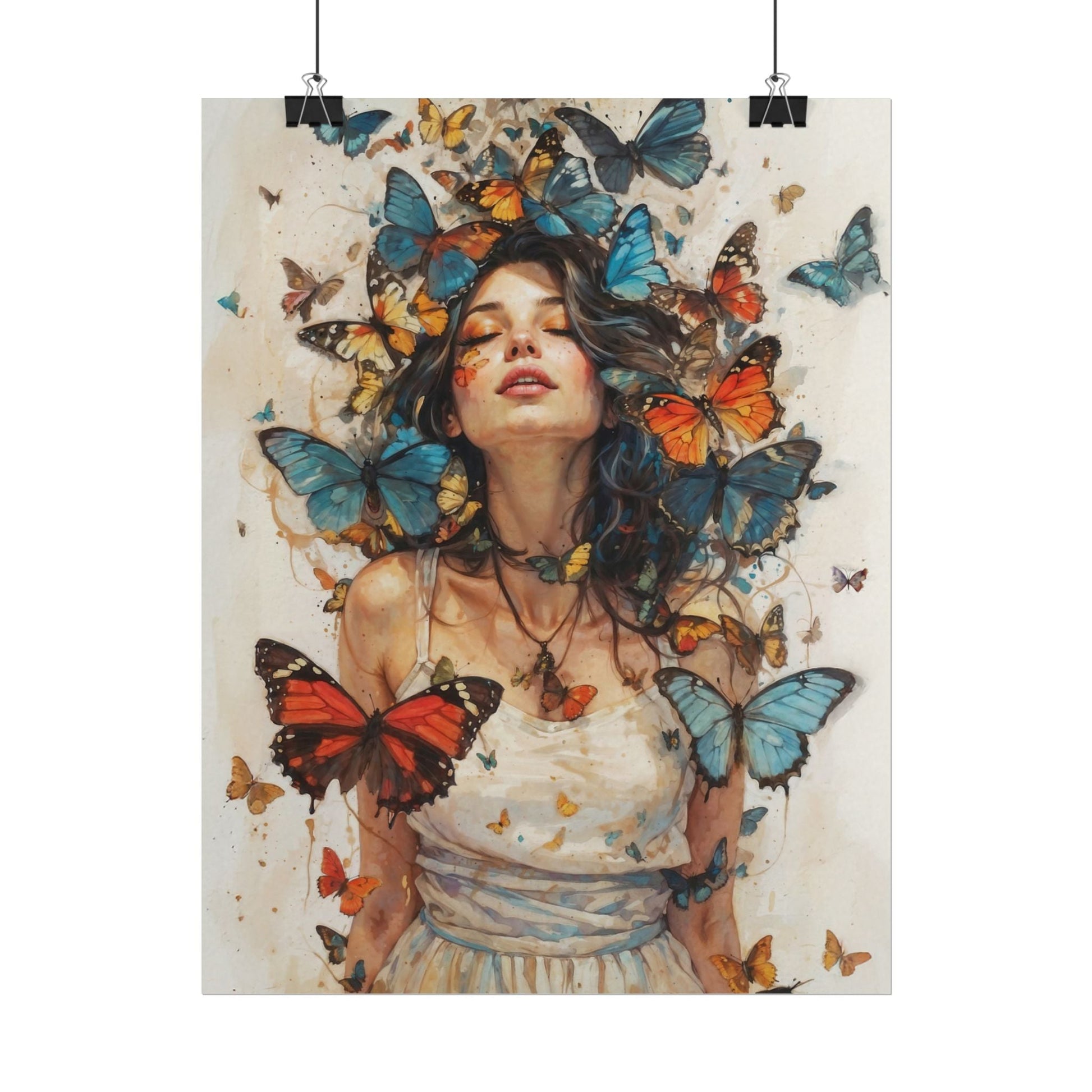 Butterfly Watercolor Poster - Matte Textured Wall Art - LucyKay store
