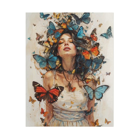 Butterfly Watercolor Poster - Matte Textured Wall Art - LucyKay store