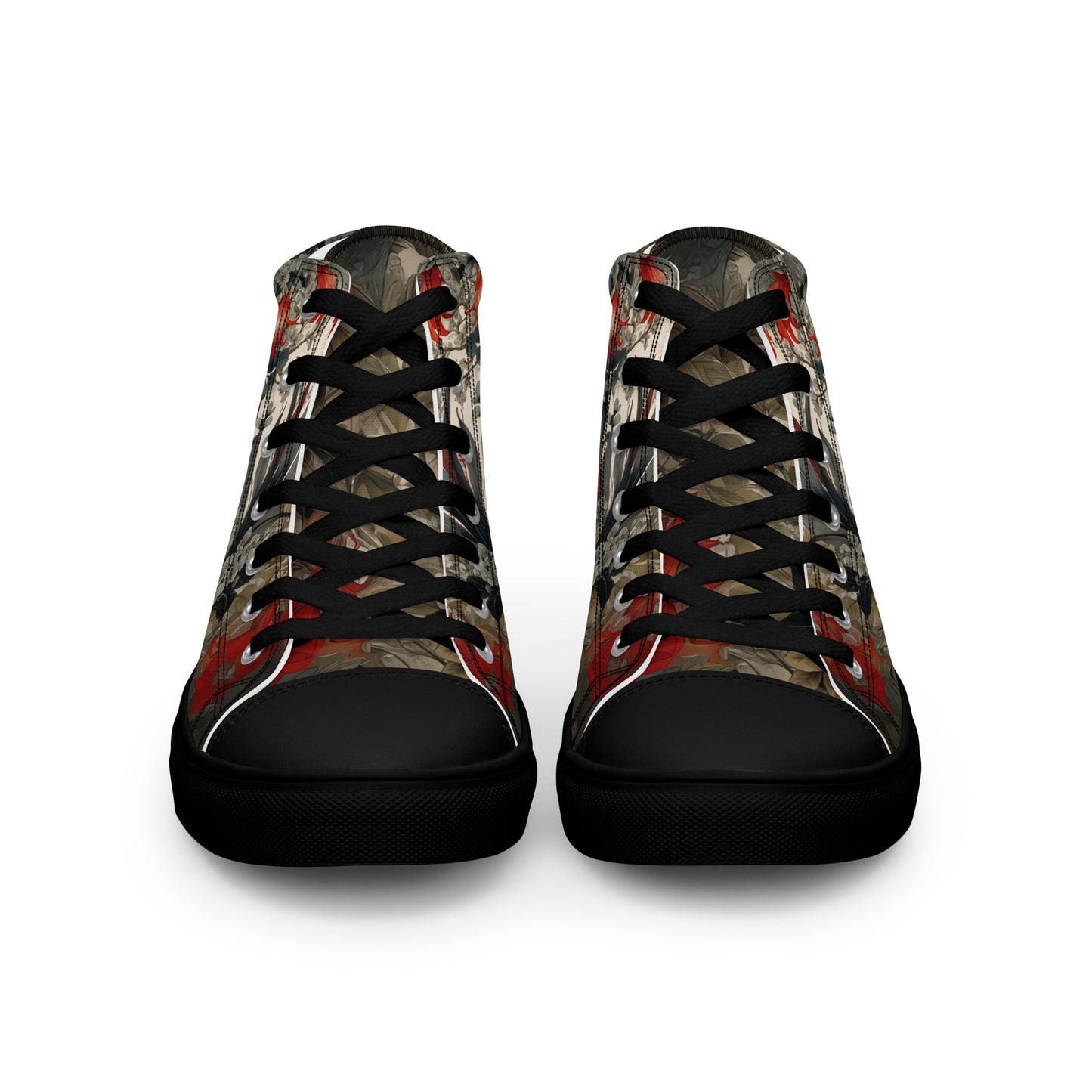 Women's Floral High - Top Canvas Sneakers | Comfortable Artistic Shoes - LucyKay store