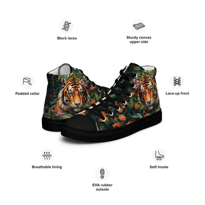 Tiger & Jungle High - Top Canvas Shoes - LucyKay store