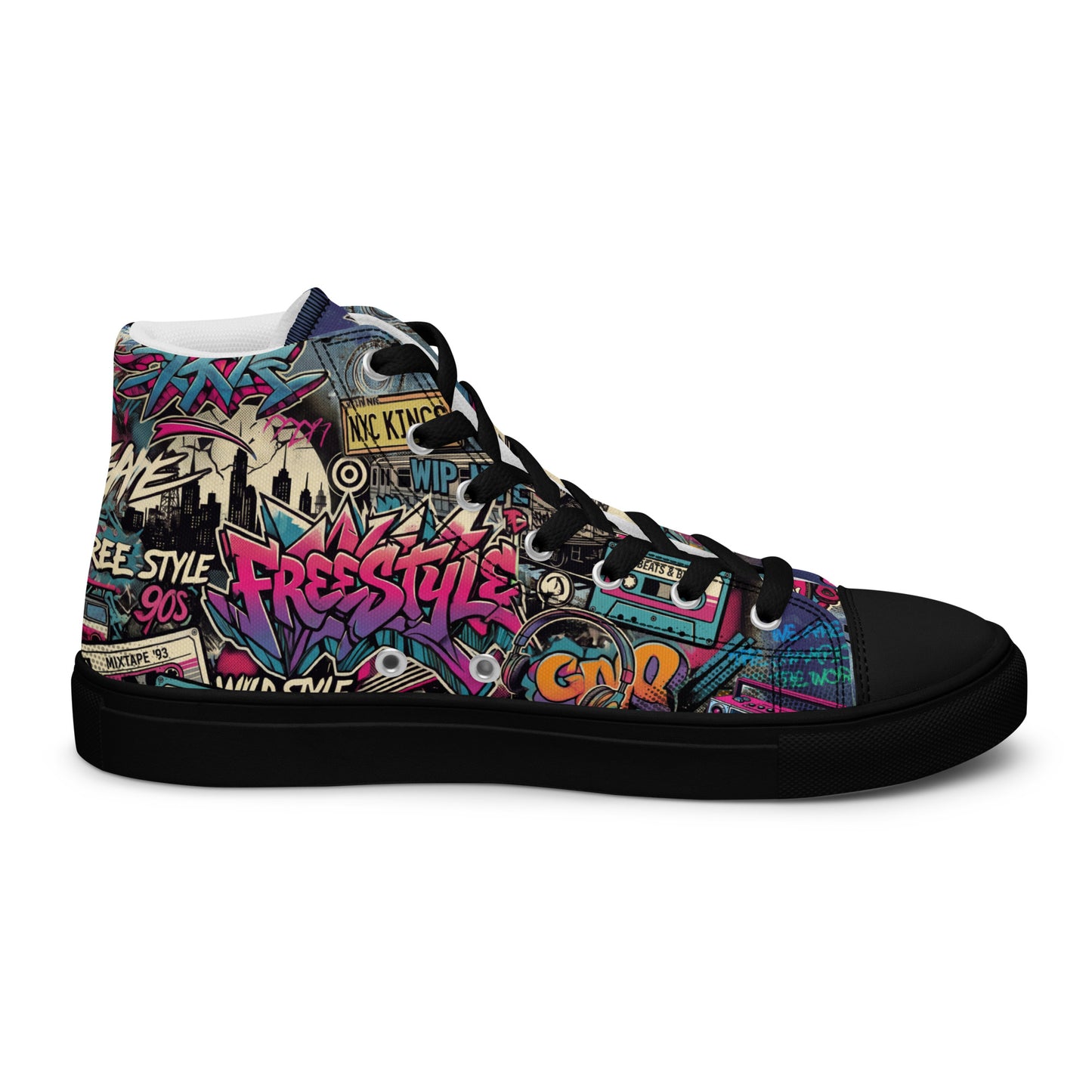 Unisex Graffiti High Top Canvas Sneakers - LucyKay store