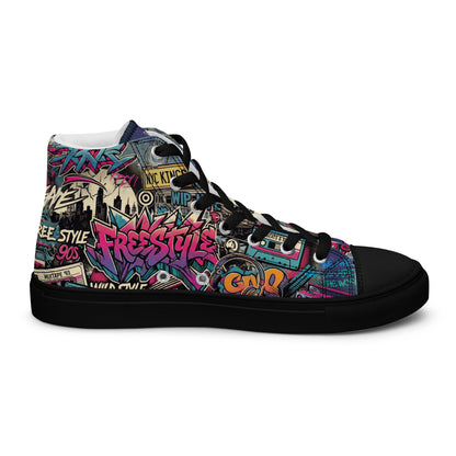 Unisex Graffiti High Top Canvas Sneakers - LucyKay store