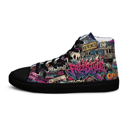 Unisex Graffiti High Top Canvas Sneakers - LucyKay store