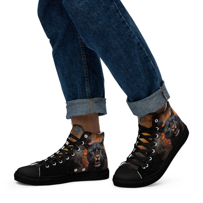 Men’s high top canvas shoes - BLack Panther - LucyKay store