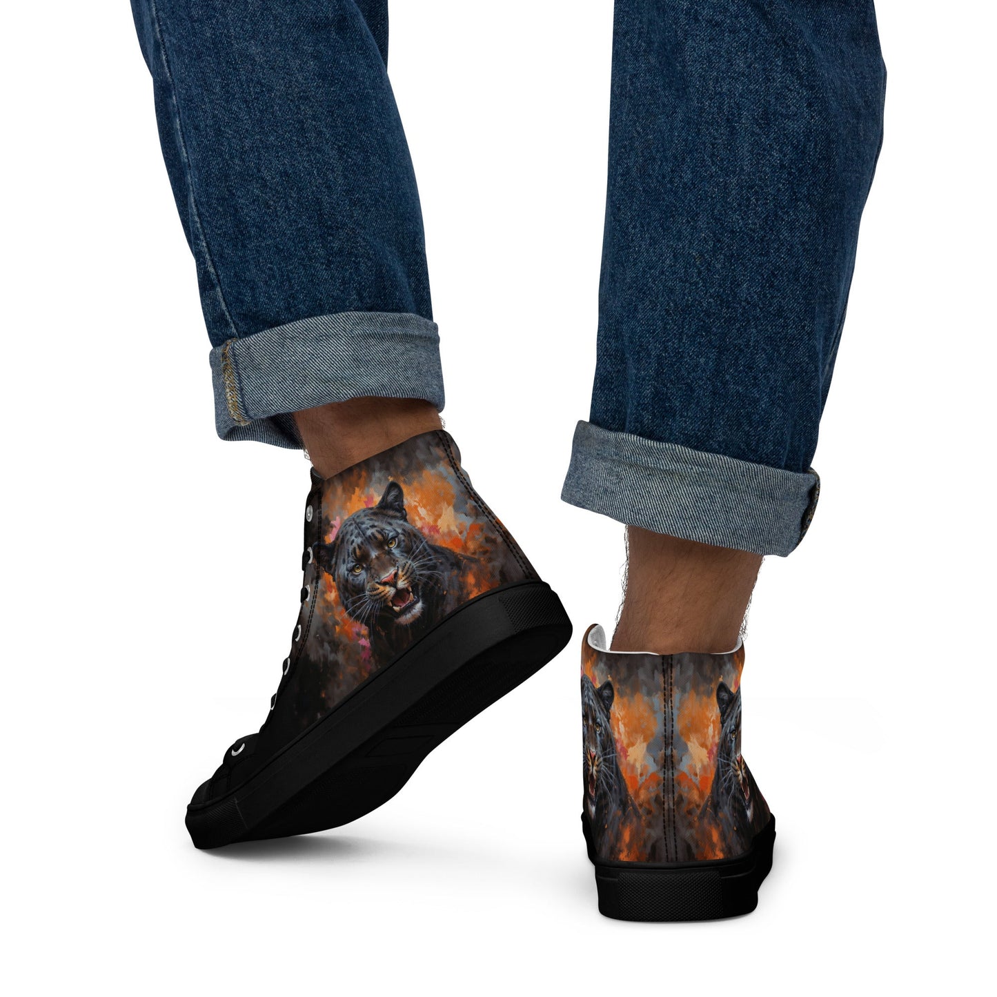 Men’s high top canvas shoes - BLack Panther - LucyKay store