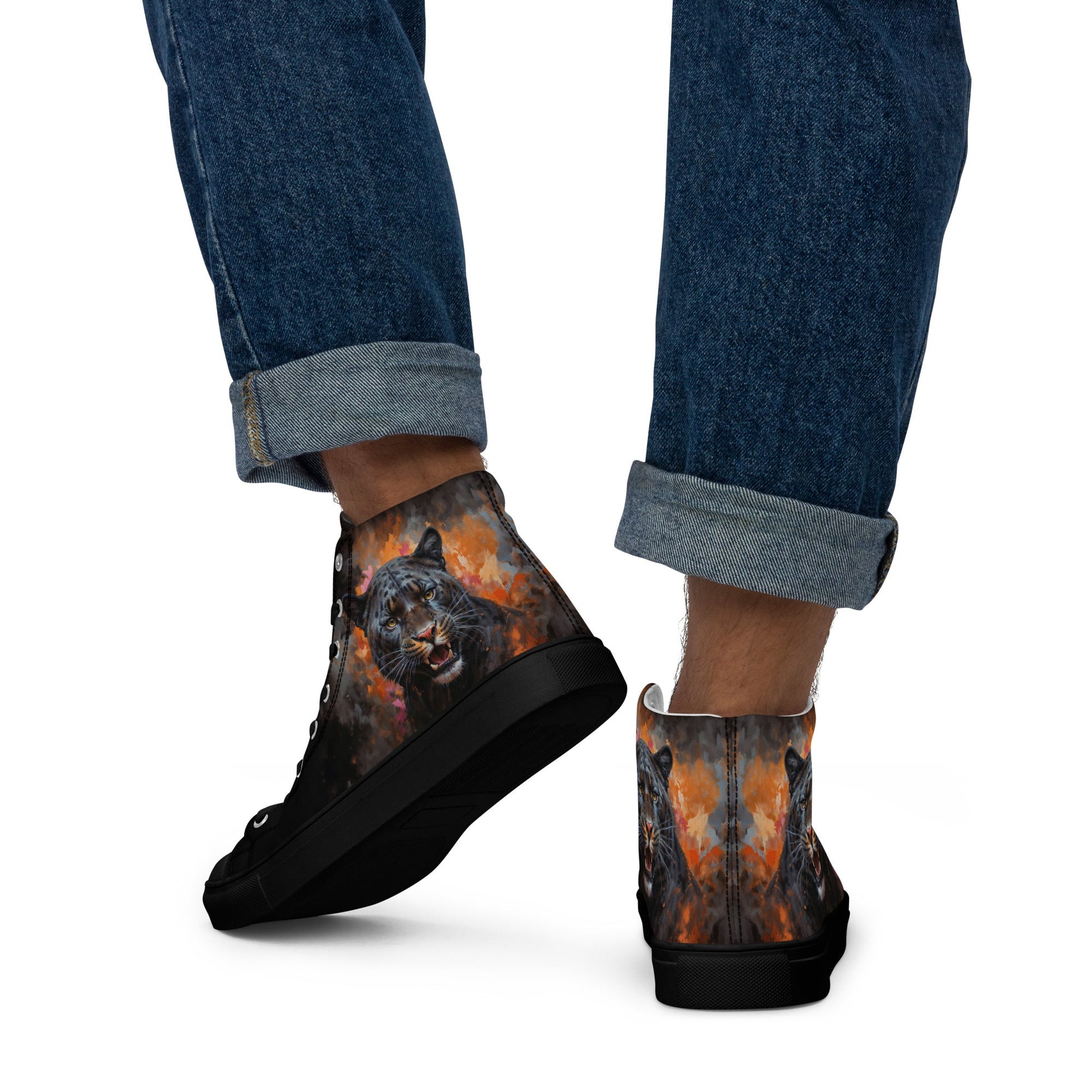 Men’s high top canvas shoes - BLack Panther - LucyKay store