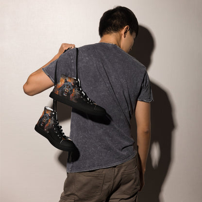 Men’s high top canvas shoes - BLack Panther - LucyKay store