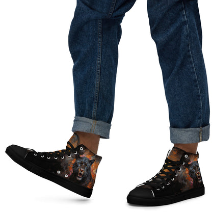 Men’s high top canvas shoes - BLack Panther - LucyKay store