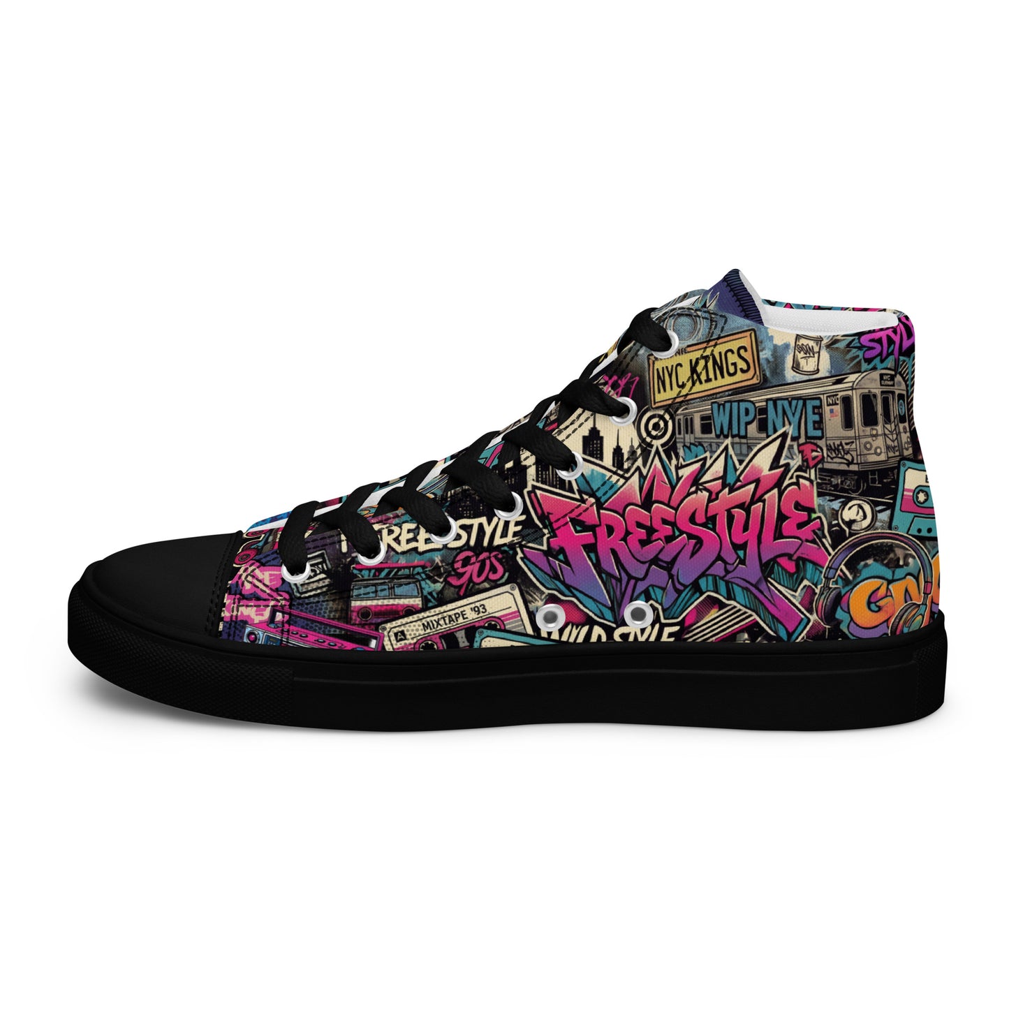 Unisex Graffiti High Top Canvas Sneakers - LucyKay store
