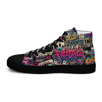 Unisex Graffiti High Top Canvas Sneakers - LucyKay store
