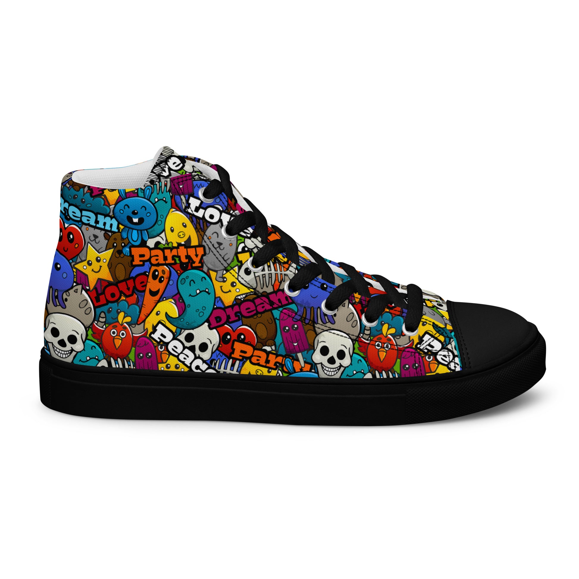 Pop Art High Top Canvas Shoes | Urban Street Art Sneakers - LucyKay store