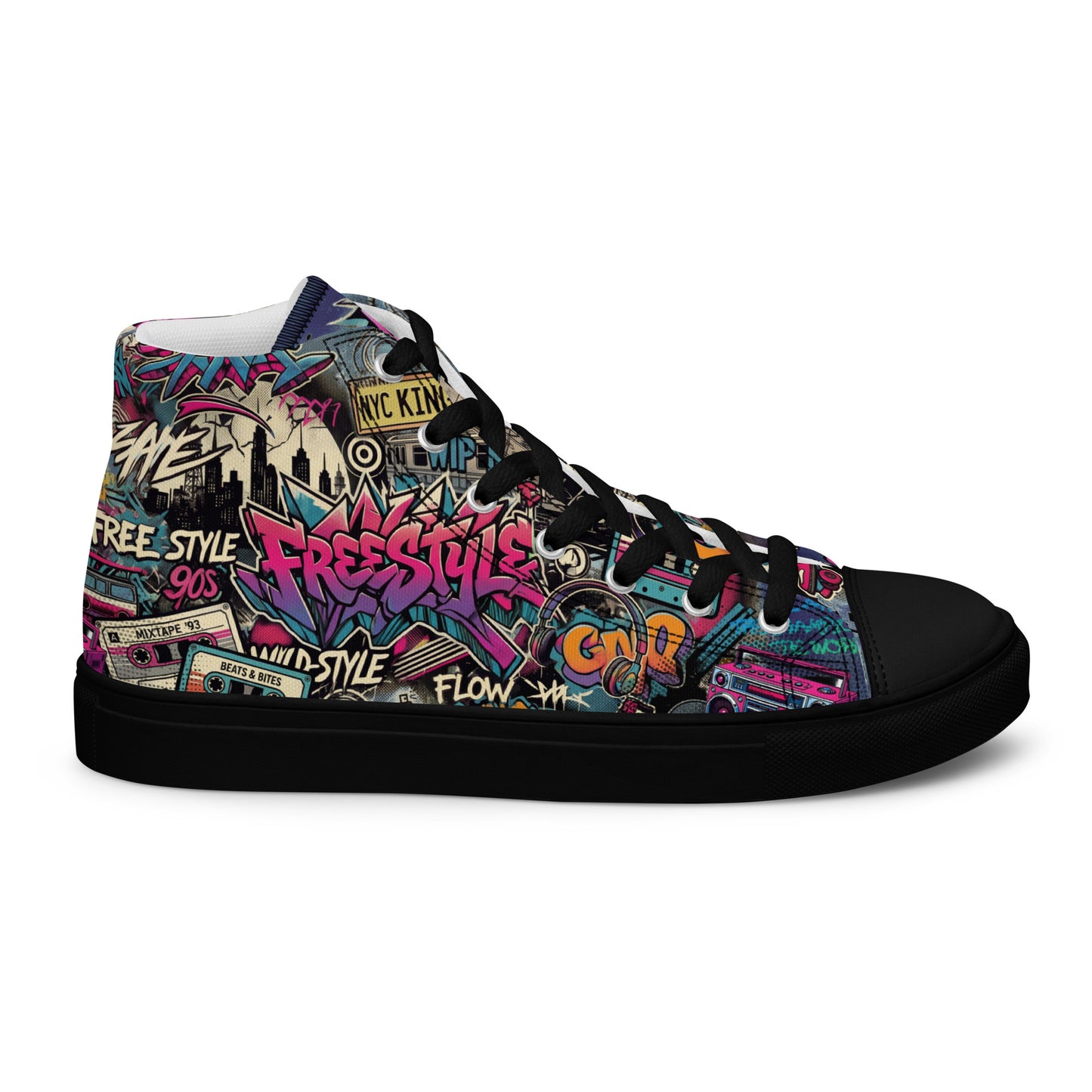 Unisex Graffiti High Top Canvas Sneakers - LucyKay store