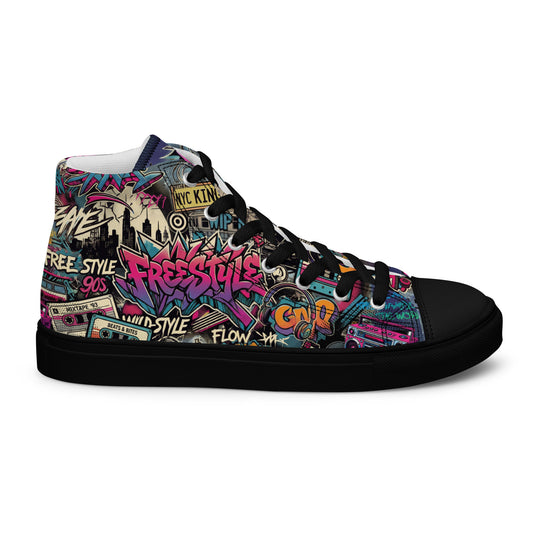 Unisex Graffiti High Top Canvas Sneakers - LucyKay store