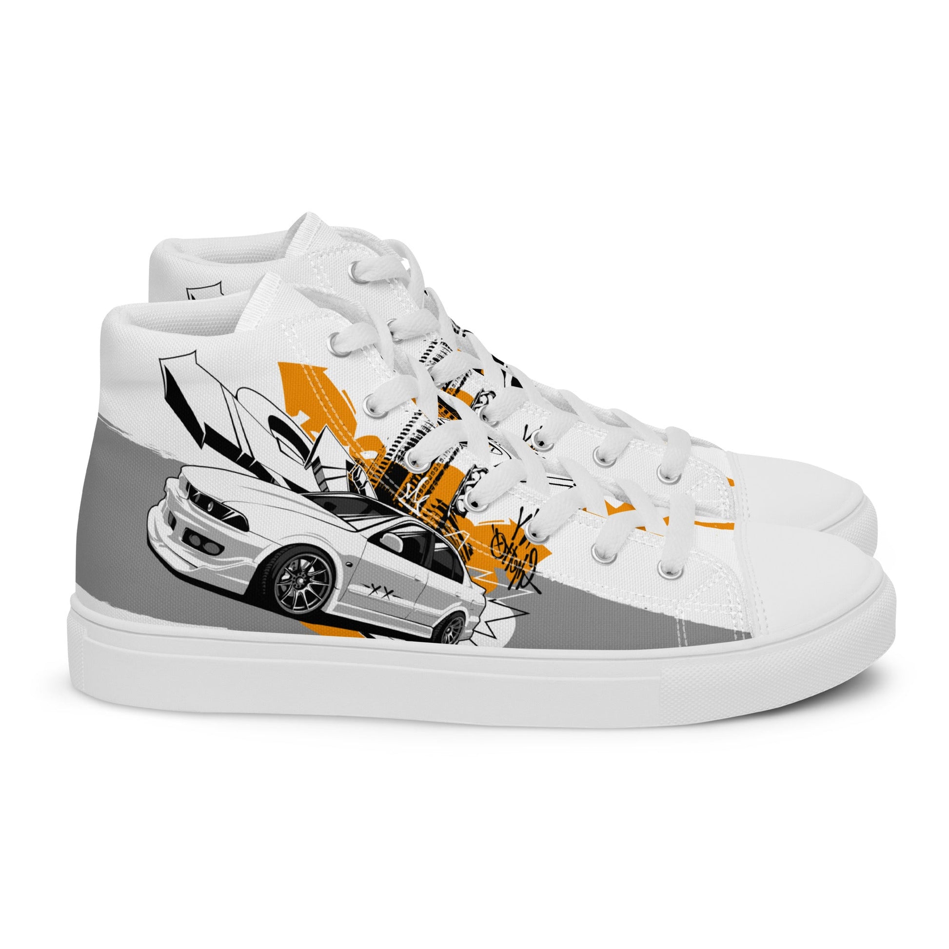 Men’s high top canvas shoes - Racing car - LucyKay store