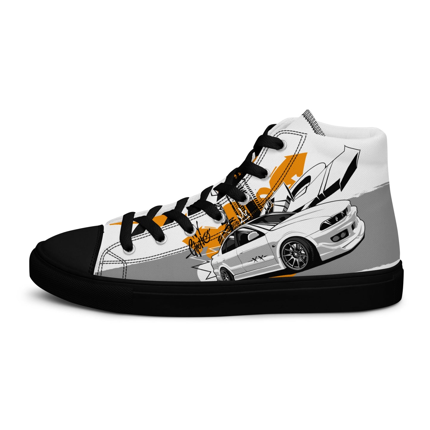 Men’s high top canvas shoes - Racing car - LucyKay store